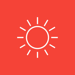 Sun line icon.