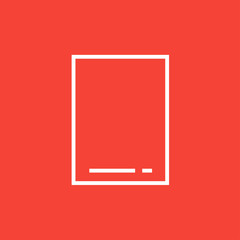 Touch screen tablet line icon.