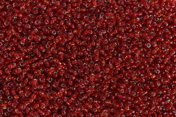 stack of small red beads background