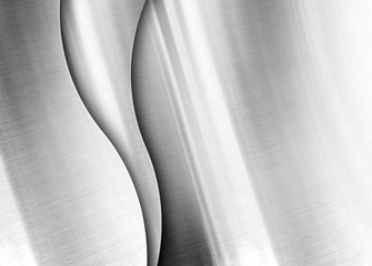 polished metal with curve pattern