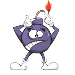 Cherry bomb ignites itself illustration.