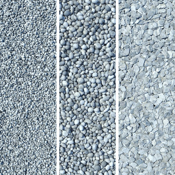 Hintergrund mit verschiedenen Kiesel und Steinen