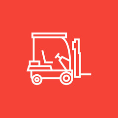 Forklift line icon.