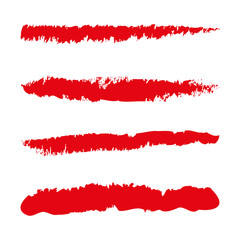 Red brush strokes collection