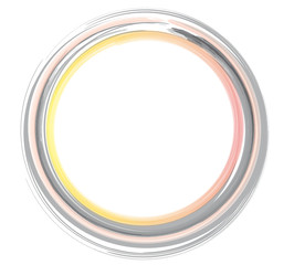 ein runder Rahmen mit hellen Farben 