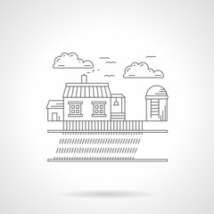 Obraz premium Rural scene detail line icon