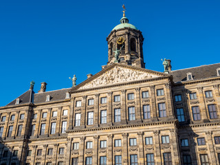 Fototapeta na wymiar Front of Royal palace in Amsterdam