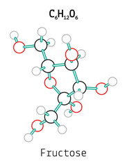 C6H12O6 Fructose molecule