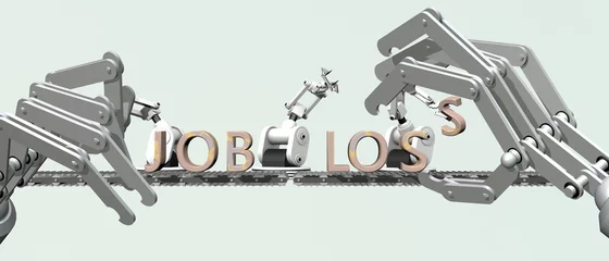 Fototapeten Verlies van banen door robotisering © emieldelange