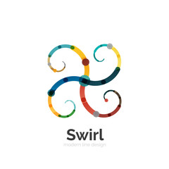 Obraz premium Vector swirl circle logo
