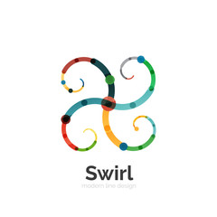 Obraz premium Vector swirl circle logo
