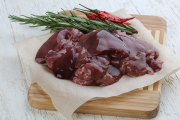Raw chicken liver