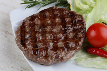 Grilled burger cutlet