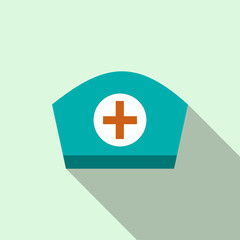 Obraz premium Nurse cap icon, flat style