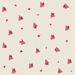 Seamless Pattern with Red Triangles. Abstract Background
