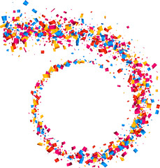 Background with spiral of confetti.