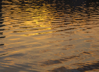 picture of the surface water in the sunset time