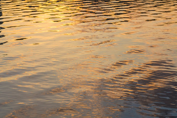 picture of the surface water in the sunset time