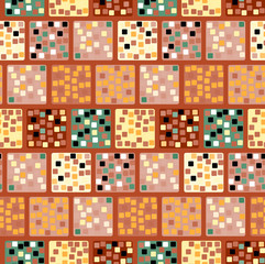 Seamless repeating pattern of colored squares