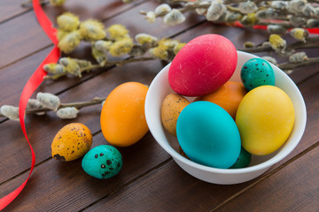 Easter eggs and willow tree