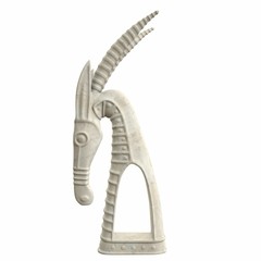 Sculpture capricorn. 3d illustration