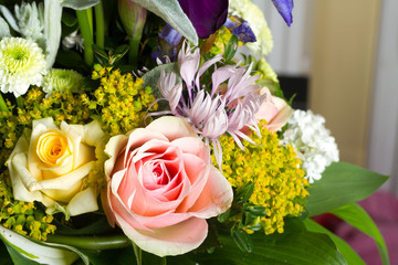 Image of beautiful colorful fresh flowers bouquet
