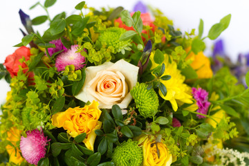 Image of beautiful colorful fresh flowers bouquet
