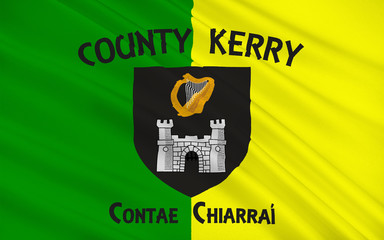 Flag of County Kerry is a county in Ireland