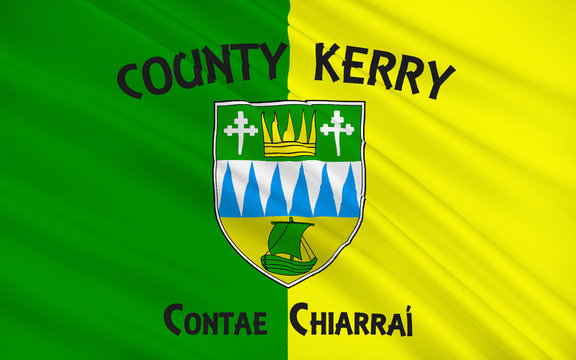 Flag of County Kerry is a county in Ireland