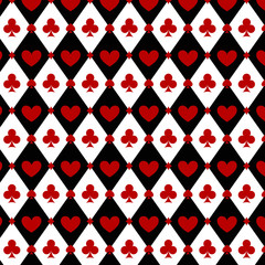 Luxury casino gambling background with card symbols