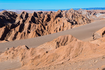 Fototapeta na wymiar Salt Mountain Range (Cordillera de la Sal), San Pedro de Atacama (Chile)
