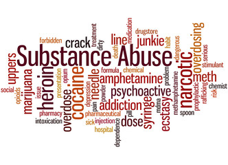 Fototapeta premium Substance Abuse, word cloud concept 7