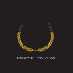 Crest logo element set,Coat of arms,Set of award laurel wreaths and branches,vector illustration.