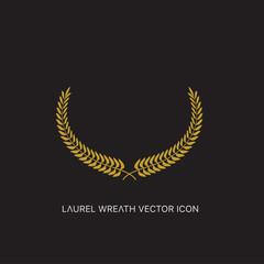 Crest logo element set,Coat of arms,Set of award laurel wreaths and branches,vector illustration.