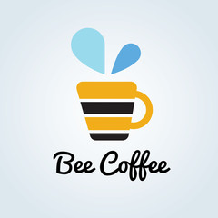 Bee Coffee Logo template