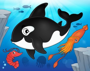 Obraz premium Ocean fauna topic image 9