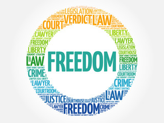 Freedom word cloud concept