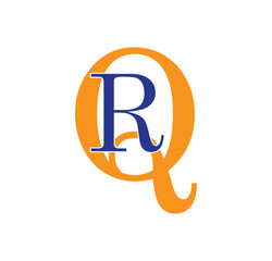 Obraz premium RQ logotype simple modern
