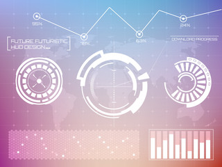 Abstract future, concept vector futuristic virtual graphic touch user interface HUD.