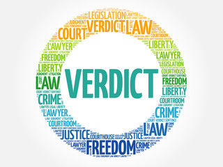 Verdict word cloud concept