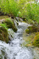 Fototapeta premium Beautiful waterfall on Plitvice Lake