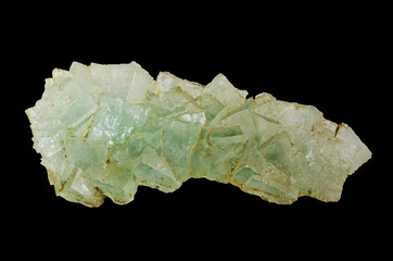 Rough rock salt crystals on the black background