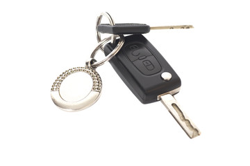 Remote control car keys with metal keyring