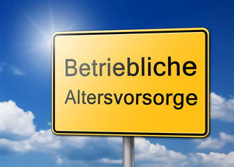 Obraz premium betriebliche altersvorsorge schild