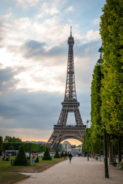 Eiffel Tower With Park Around, Paris