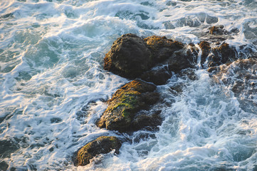 Stone in Sea Waves