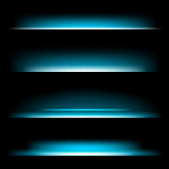 Obraz premium Creative concept Vector set of glow light effect stars bursts with sparkles isolated on black background.