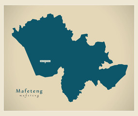 Modern Map - Mafeteng LS