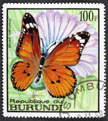 Fototapeta na wymiar GROOTEBROEK ,THE NETHERLANDS - MAART 3,2016: A stamp printed in Burundi shows a series of images 