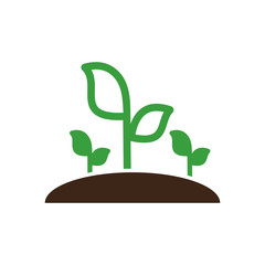 Plant sprout vector icon. Garden